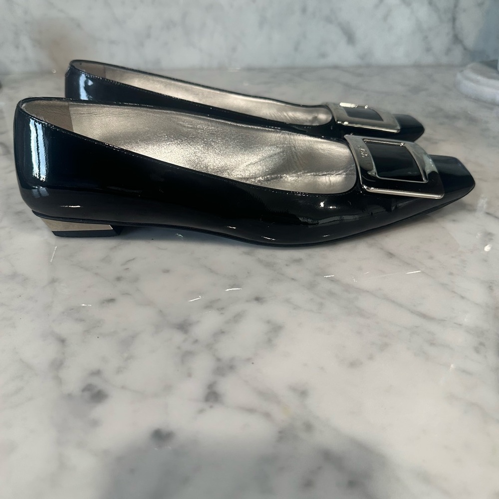 Roger Vivier Black Patent Leather Loafers